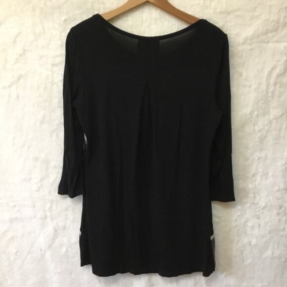 Coldwater Creek Black and Gray Block Long-SleeveTunic - Picture 7 of 15